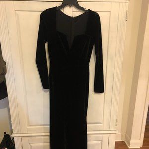 Black Velvet full length gown size 4